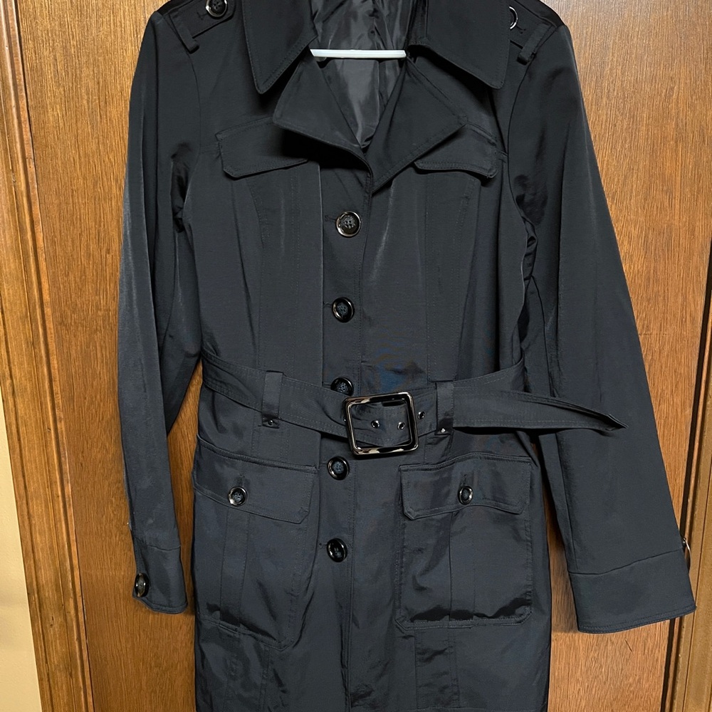 Apt 9 Women’s Black Trench Coat Jacket Size Large